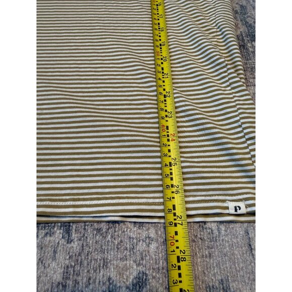 Pact Women's Pullover Organic Cotton Striped Shirt Large Short Sleeves V-Neck - Picture 5 of 7